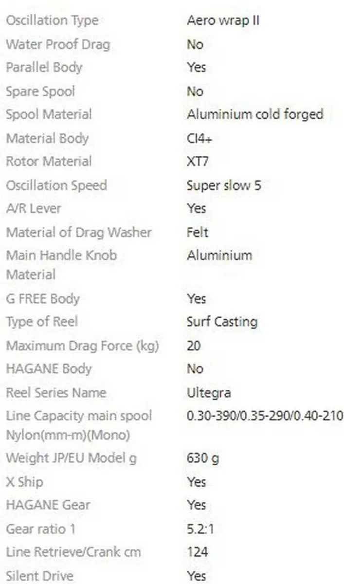 Shimano Ultegra Spod XTE Slipvoorop - 4 Lagermolens - Nocolour