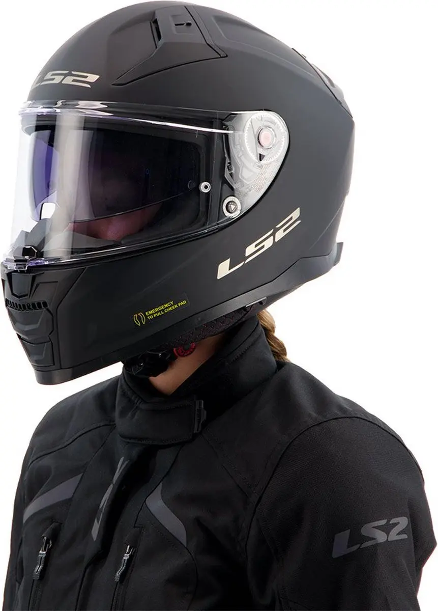 LS2 Ff811 Vector II Solid Mat Integraalhelm - XL