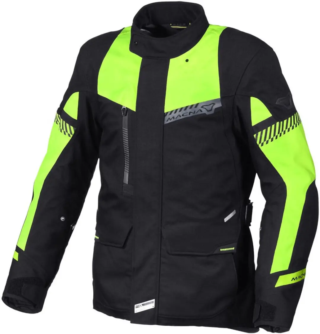 Macna Aspire WP Zwart Gele Waterdichte Textieljas