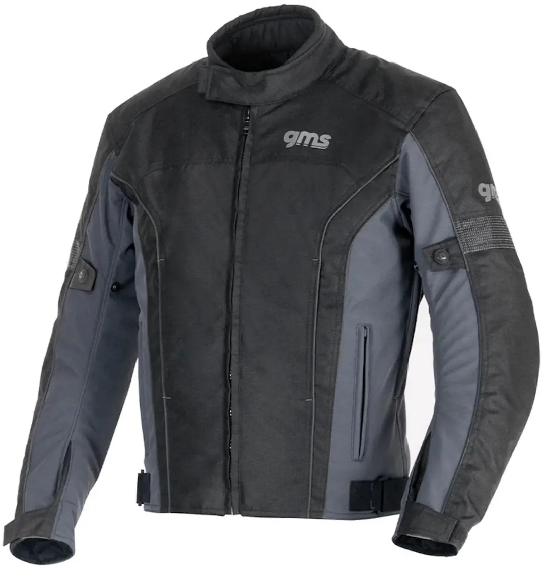 gms Lagos Zwart Grijs Waterdichte Textiele Motorjas