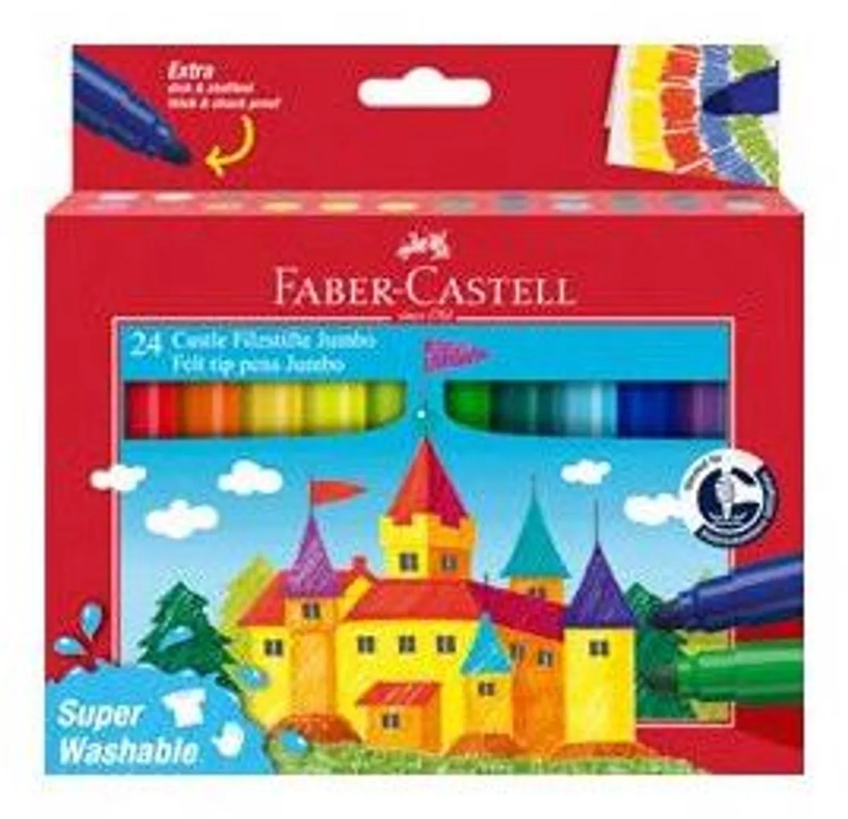 Faber-Castell Jumbo Viltstiften FC-154324 - 24 Stuks - afbeelding 6 van 6