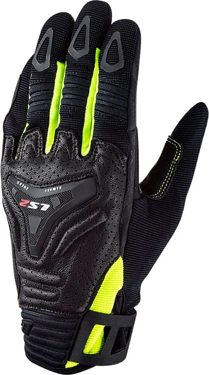 LS2 All Terrain Lady Motorhandschoenen M - Zwart/Fluo Geel - afbeelding 3 van 4