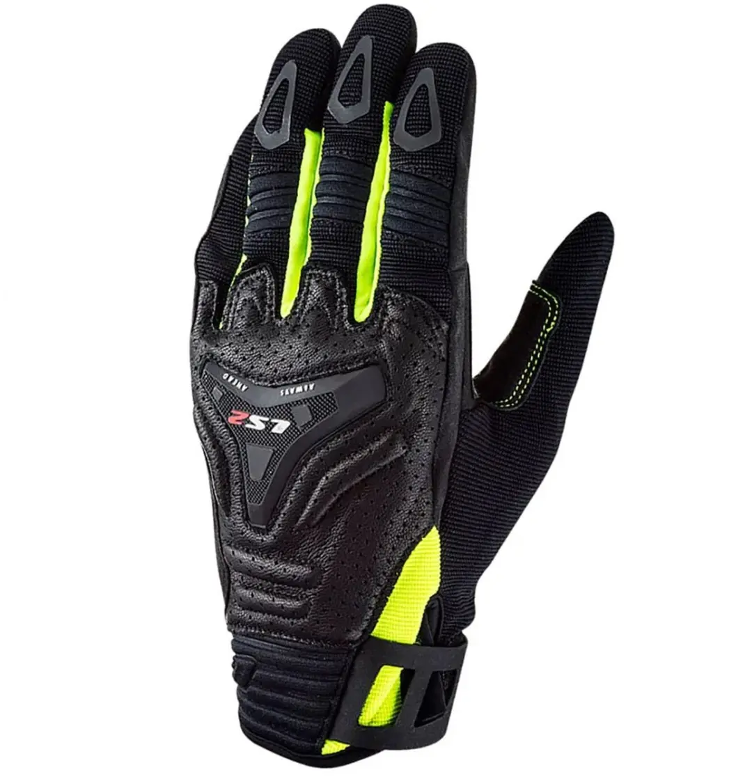 LS2 All Terrain Lady Motorhandschoenen M - Zwart/Fluo Geel - afbeelding 4 van 4