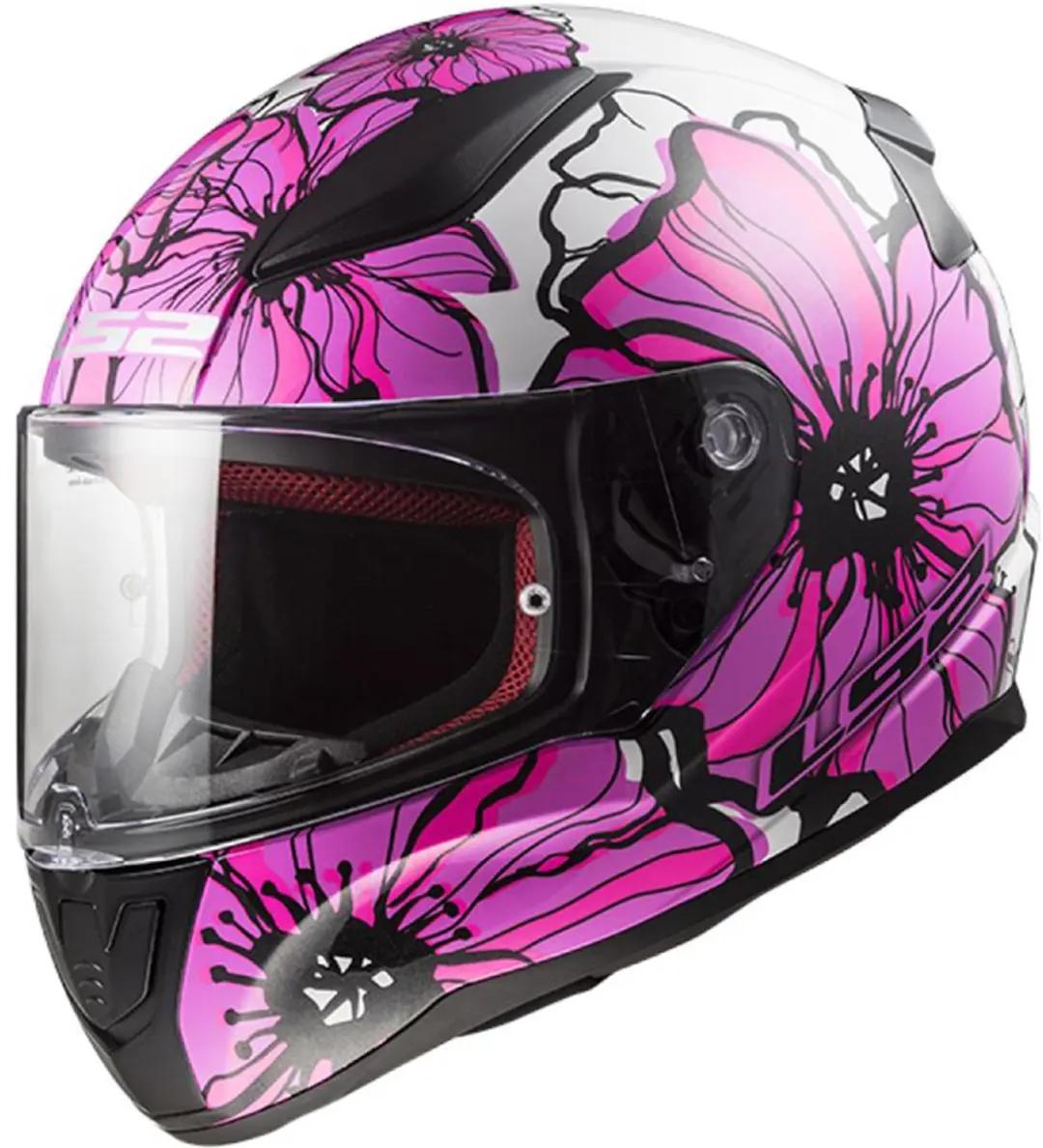 LS2 Helm Rapid II FF353 Poppies roze maat XXL