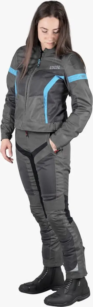 iXS Trigonis-Air Motorjas Dames - M - Grijs/Blauw - afbeelding 5 van 6