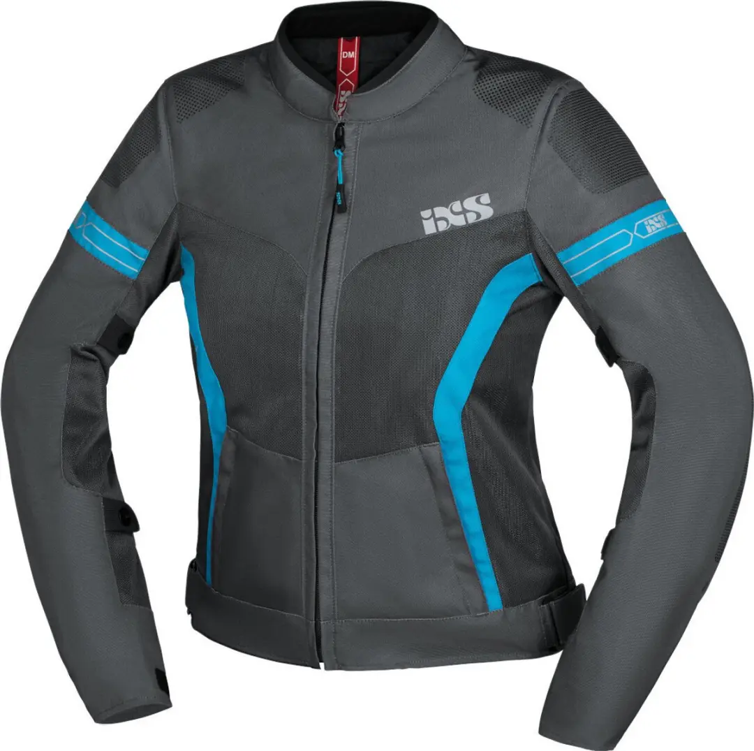 IXS Trigonis-Air Dames Grijs Blauw Textiele Motorjas