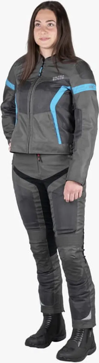 iXS Trigonis-Air Motorjas Dames - M - Grijs/Blauw - afbeelding 3 van 6