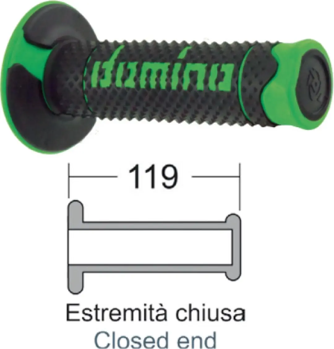 Domino A260 Handvatset - Zwart/Groen