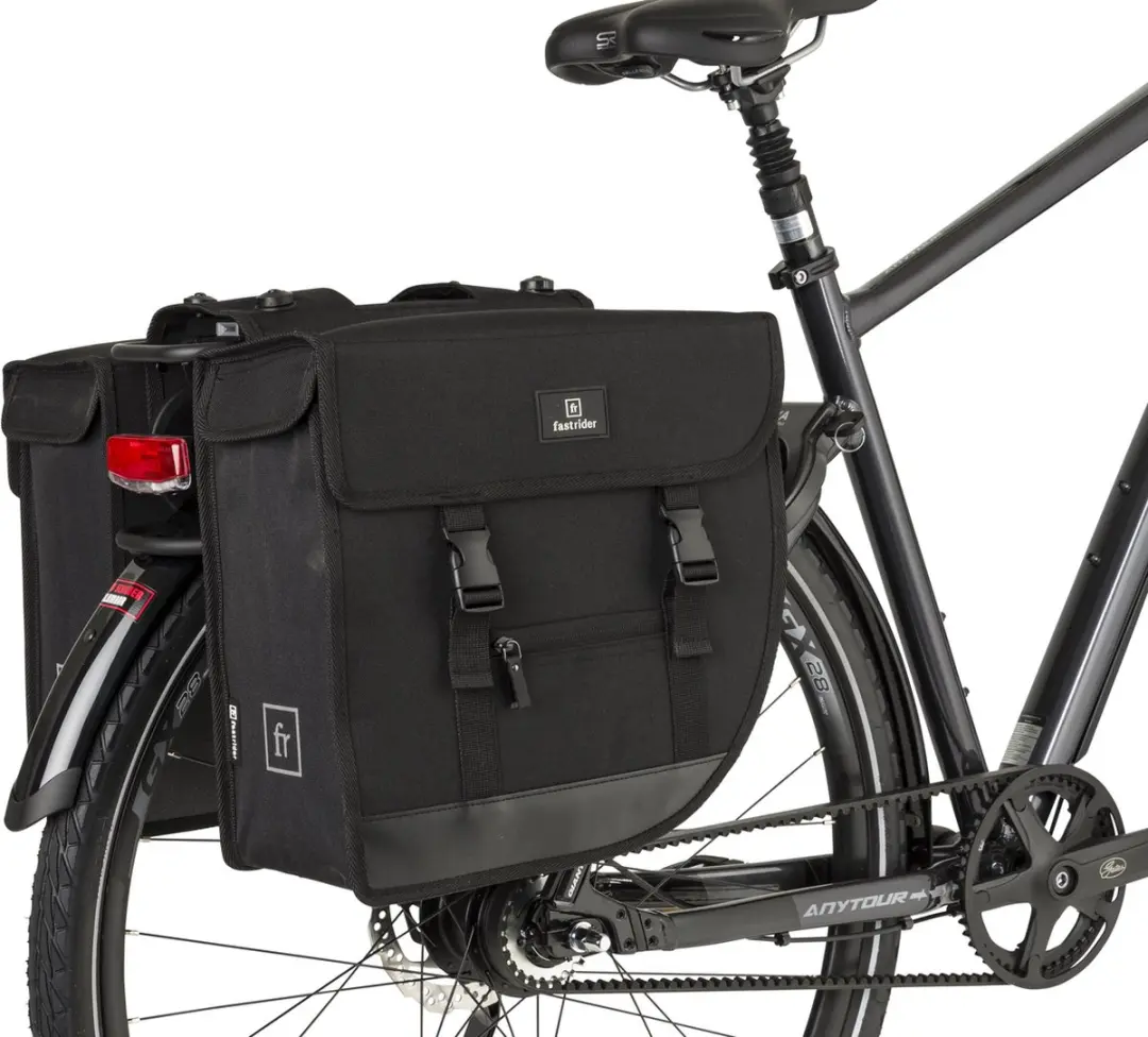 FastRider Hybride Dubbele Fietstas 26L - Zwart - afbeelding 3 van 6