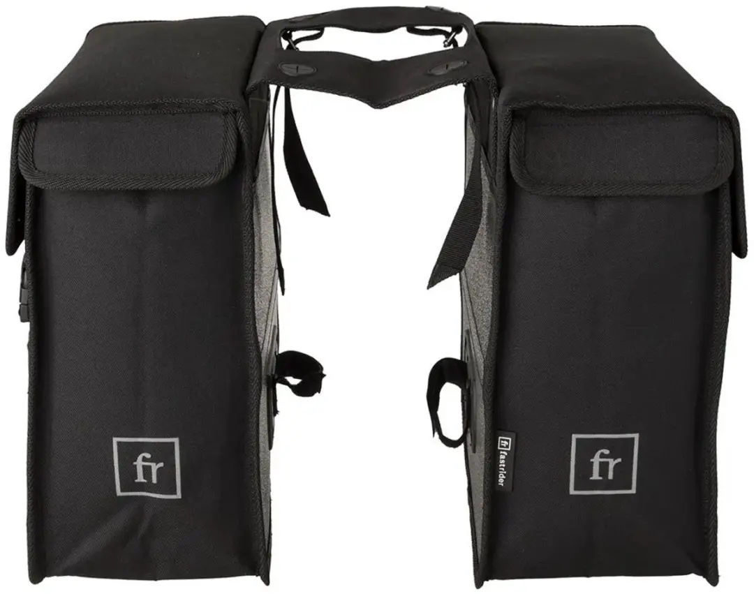 FastRider Hybride Dubbele Fietstas 26L - Zwart - afbeelding 2 van 6