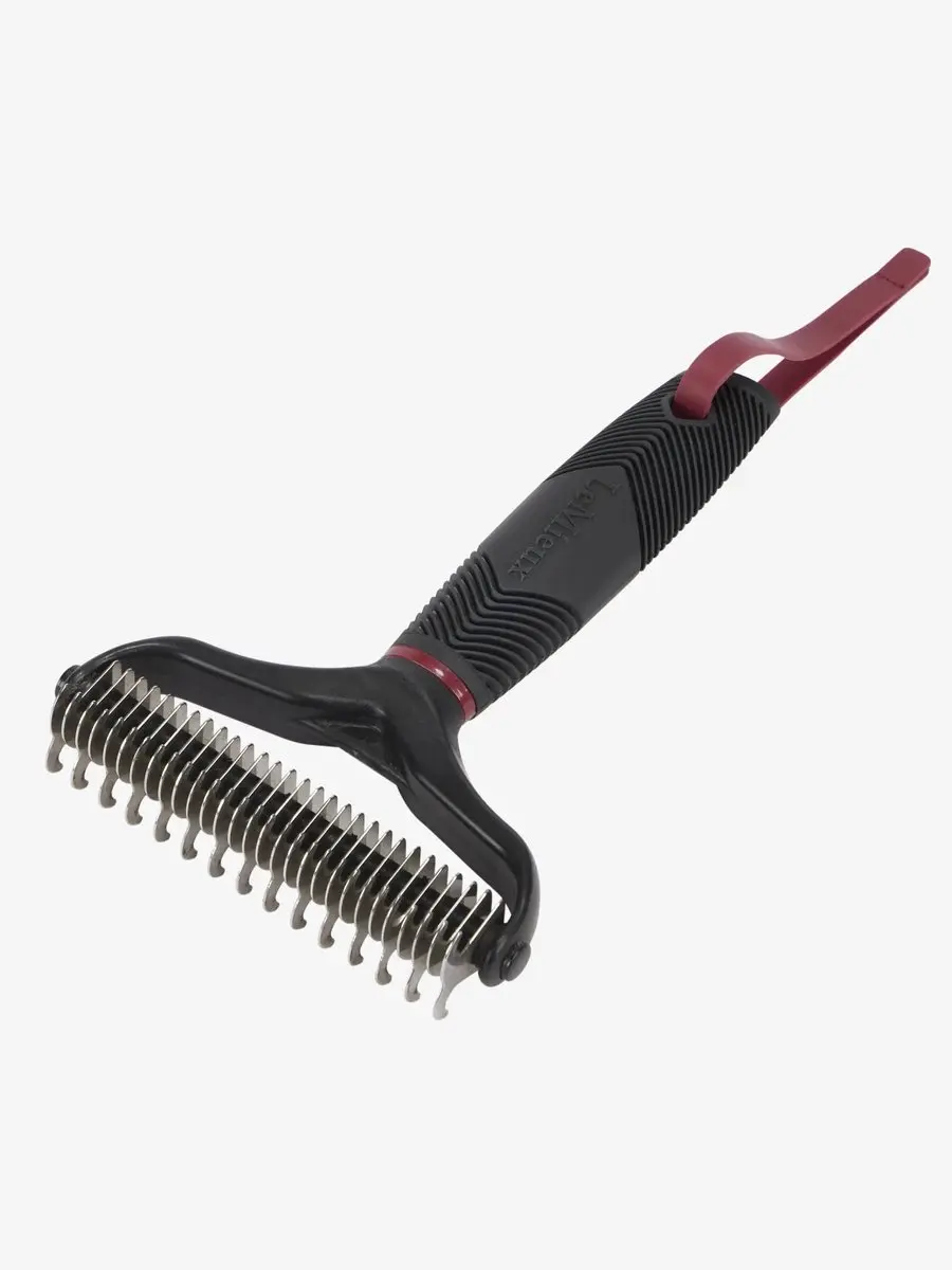 LeMieux Mane Thinning Rake Zwart/Rood