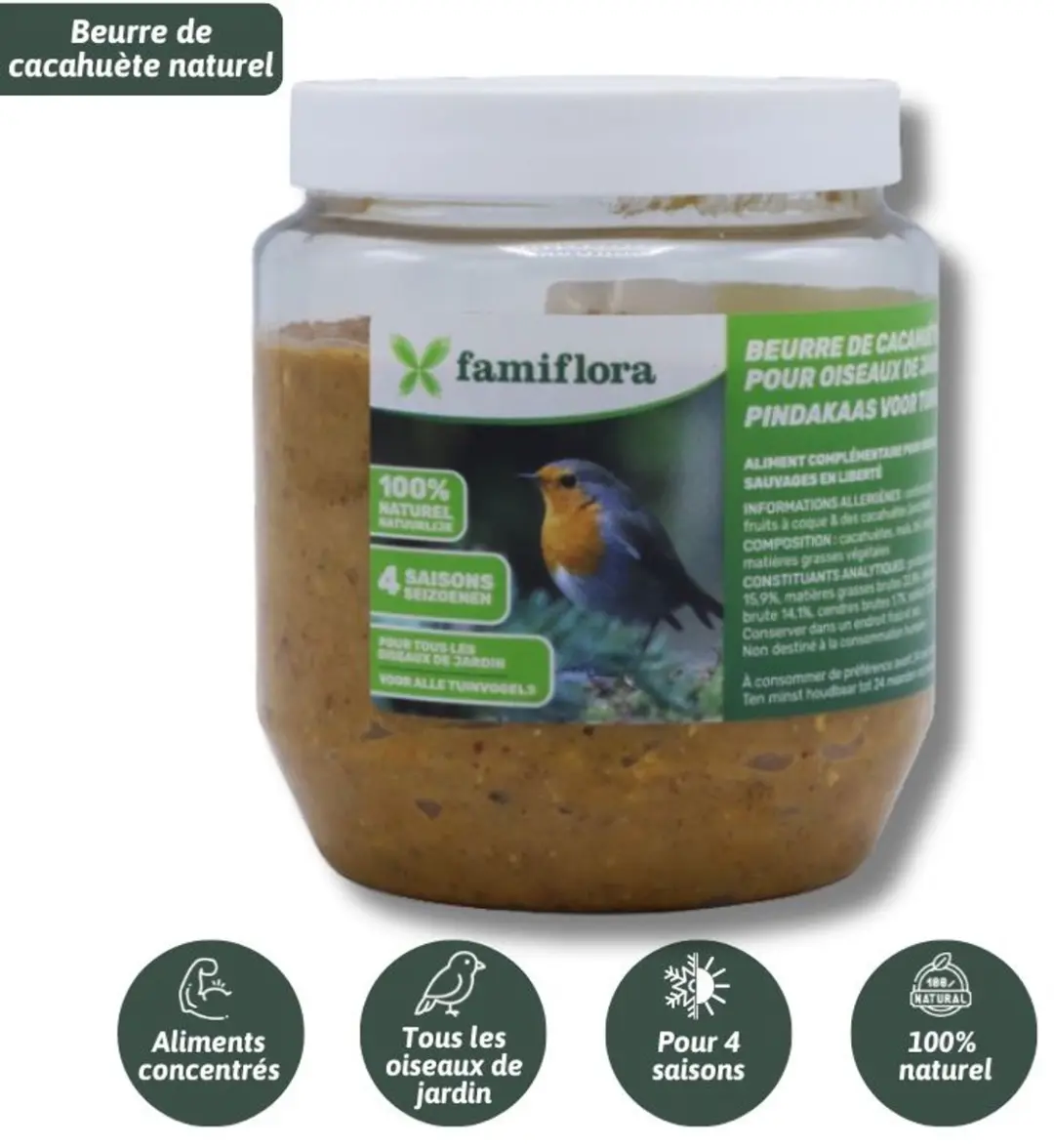 Famiflora Pindakaas Tuinvogels 350g