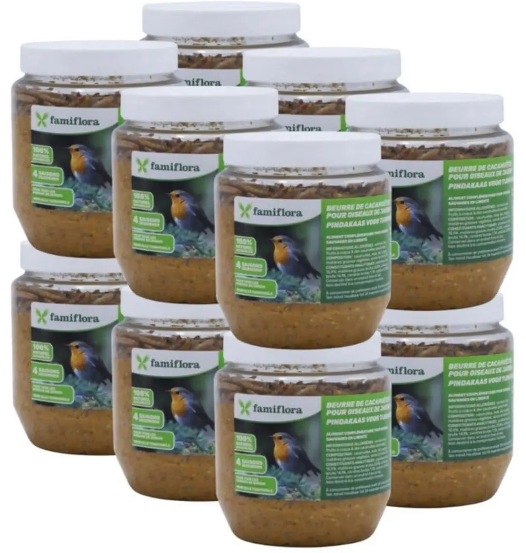 Famiflora vogelpindakaas meelwormen 12x 350GR