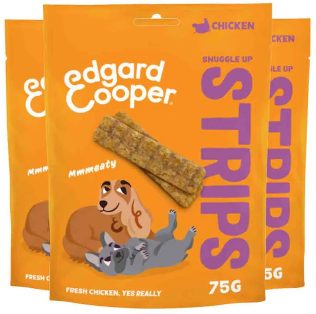 3x Edgard & Cooper Adult Strips Kip 75 gr