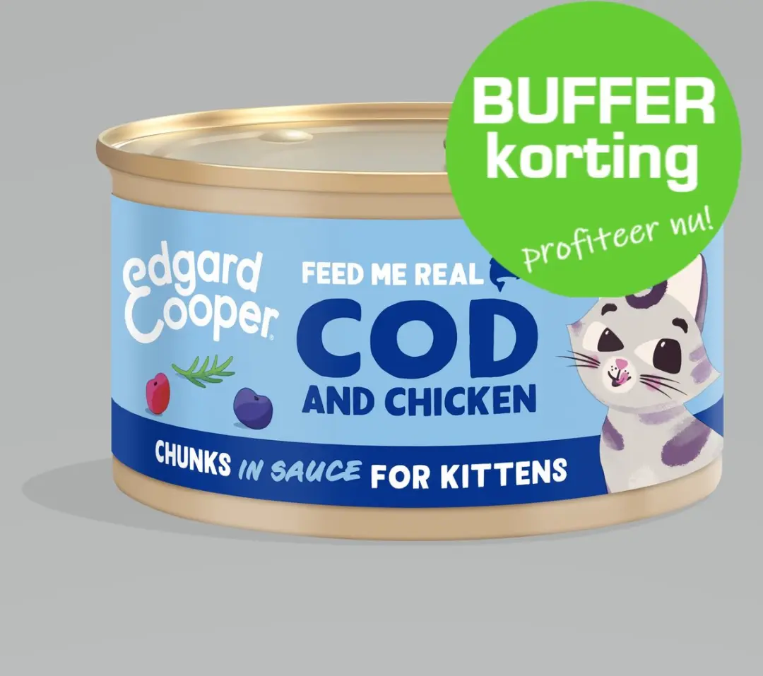 Edgard & Cooper Kitten Chunks Kabeljauw - 85 gr