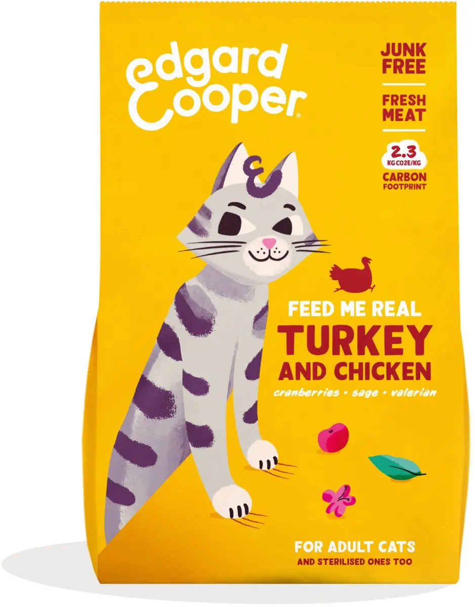 Edgard & Cooper Kat Adult Kalkoen & Kip 325g