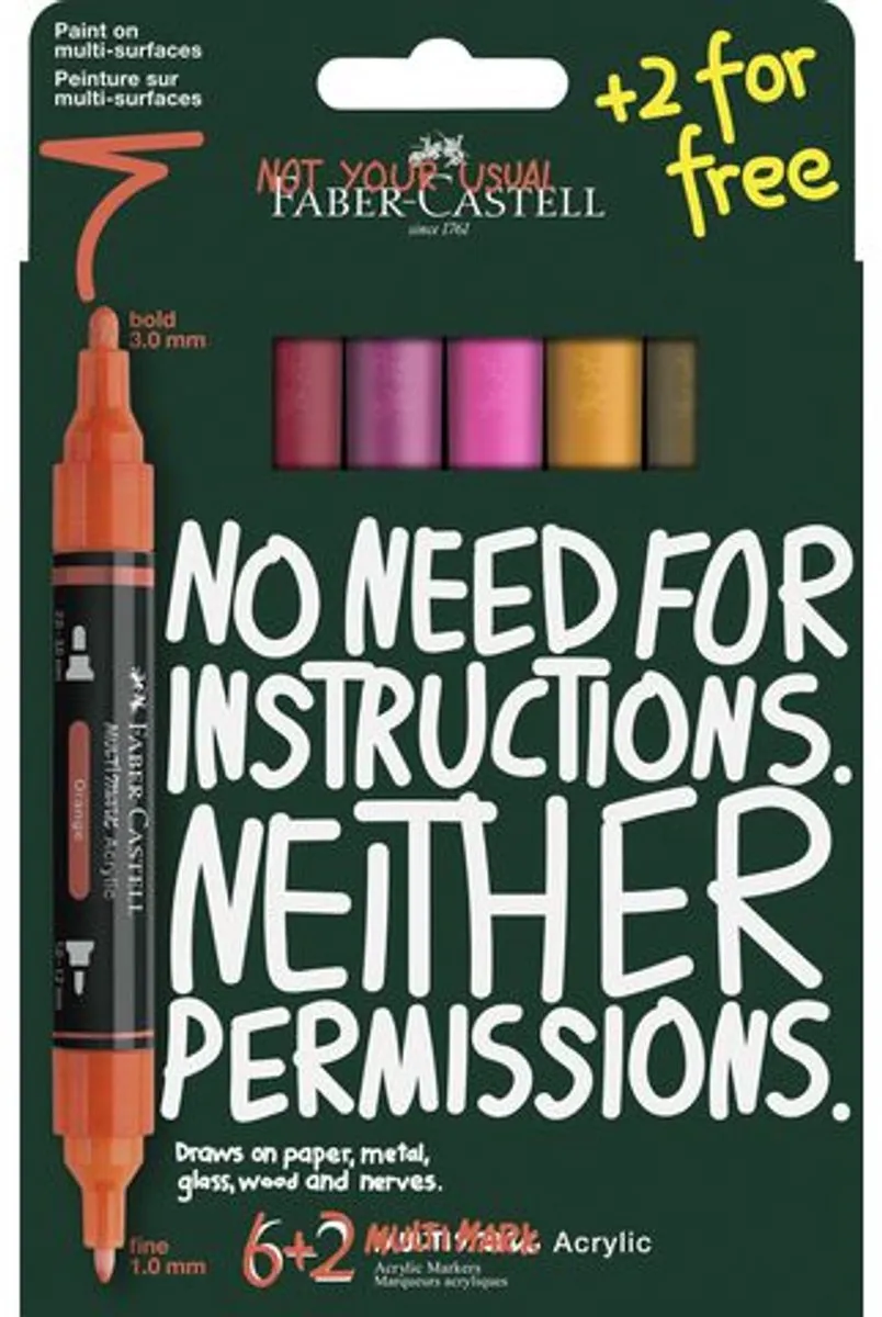 Faber-Castell Multimark Flame Acrylmarkers
