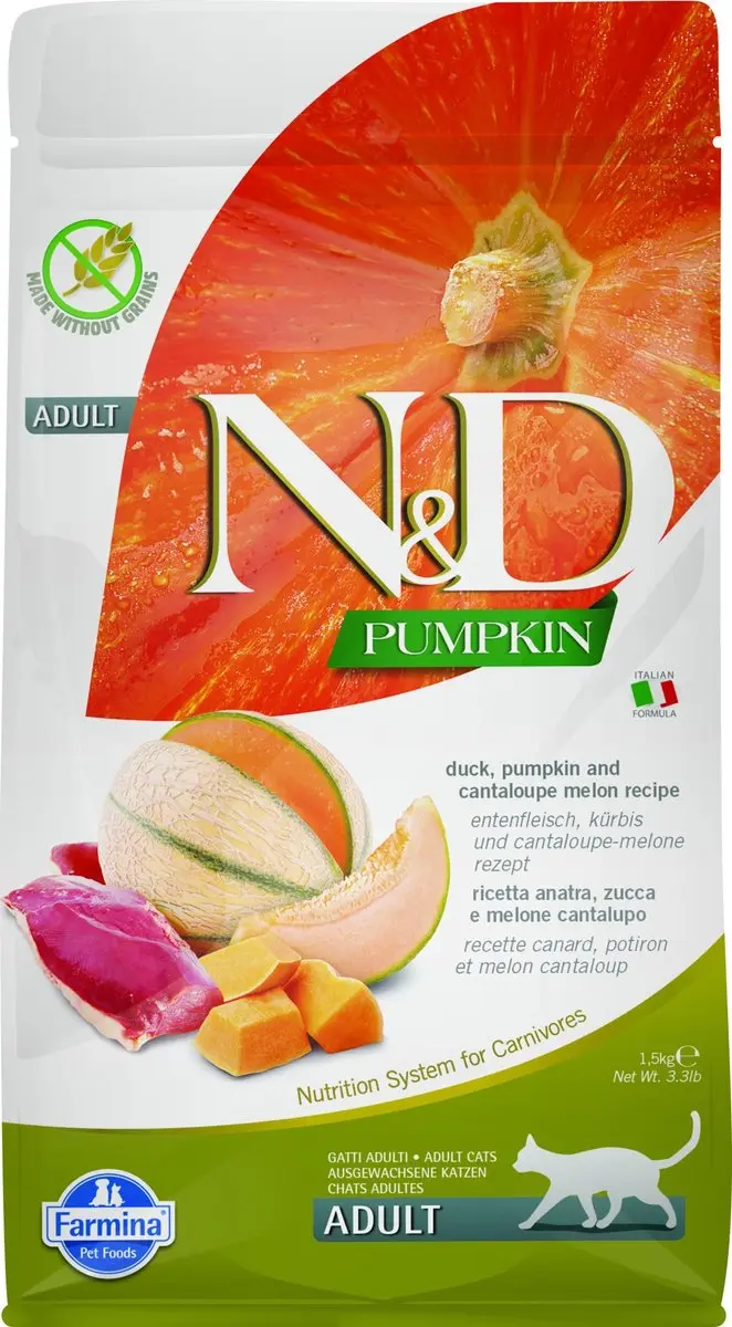 N&D Farmina Kat Pumpkin Eend & Meloen Adult 1,5kg