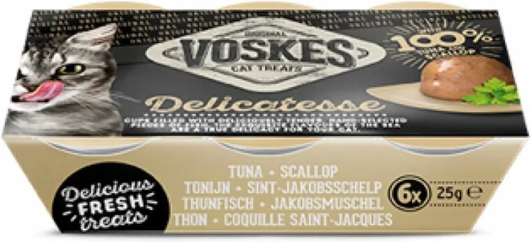 Voskes Tender Pieces Tonijn & Sint-Jakobsschelp 25g - 12x