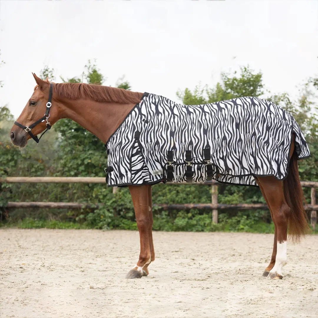 QHP Vliegendeken Zebra Paardendeken 175cm - 4-Seizoenen - afbeelding 3 van 6