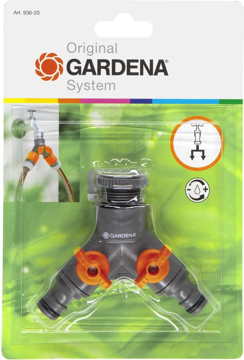 Gardena 2-wegventiel G 3/4" G 1/2" - 13mm