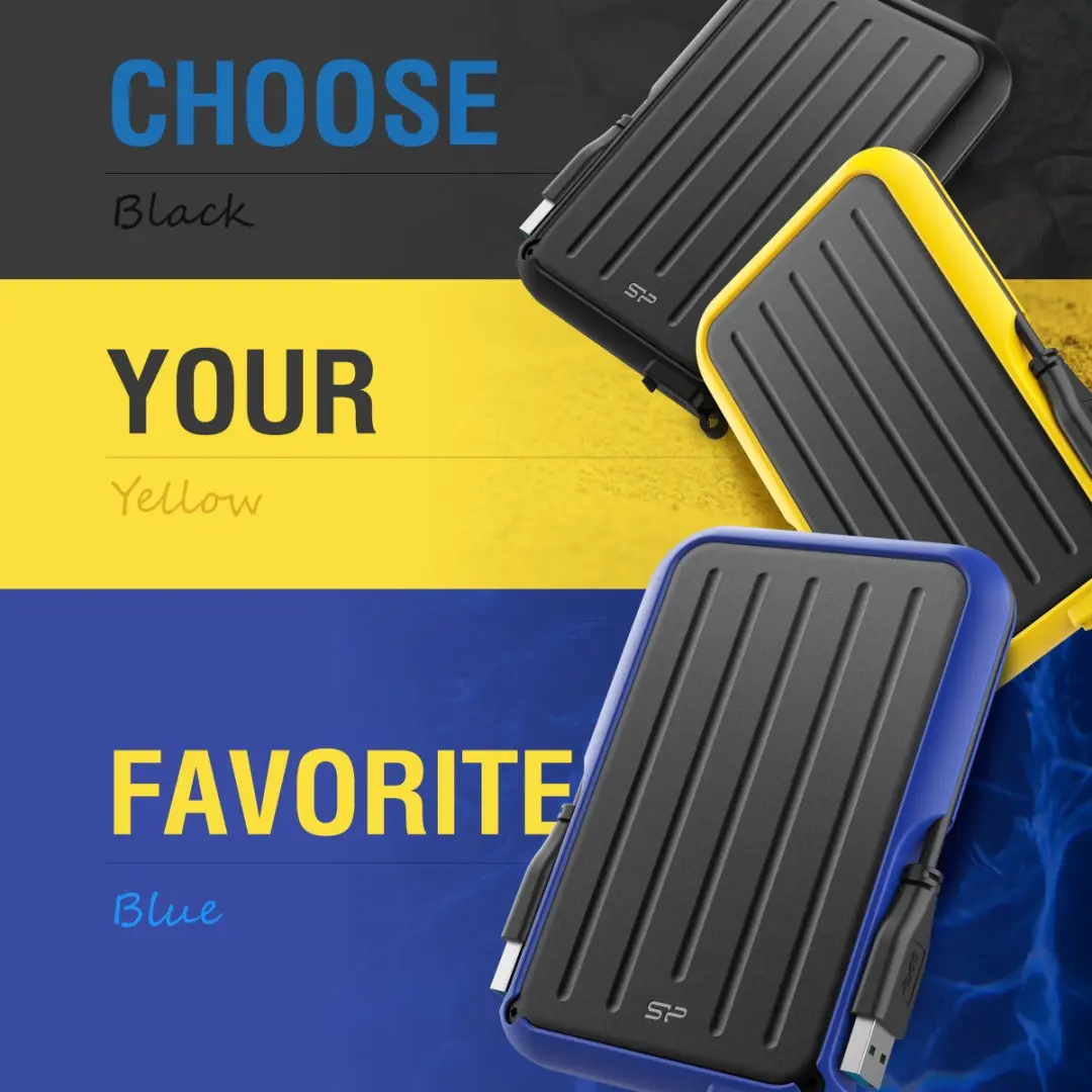 Silicon Power Armor A66 Externe Harde Schijf 1TB - Zwart
