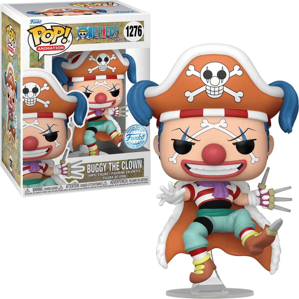 Funko Pop! One Piece Buggy the Clown Exclusief Grail Rare 66428