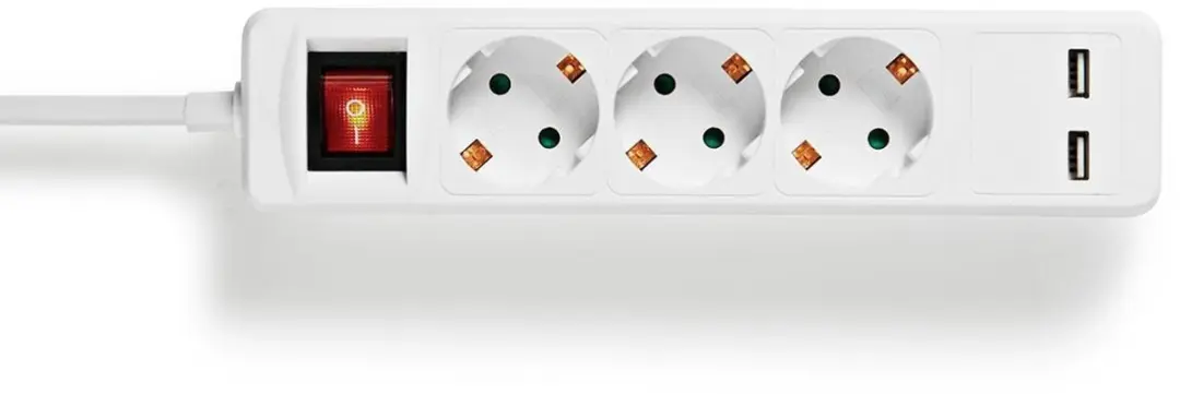 Nedis Stekkerdoos 3-wegs 1.5m 3680W USB