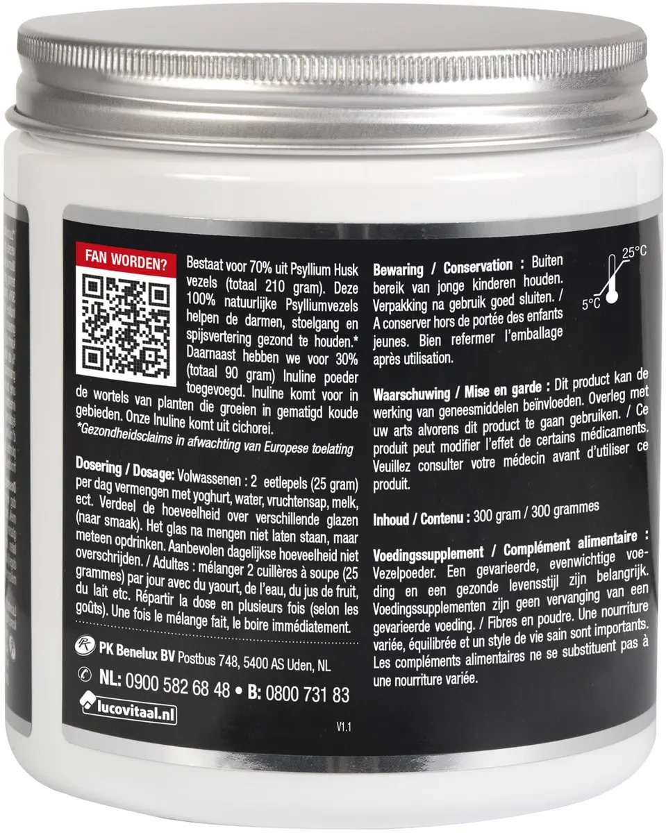 Lucovitaal Colon Regelmatige Stoelgang Darmfloramiddel 300g - afbeelding 5 van 6