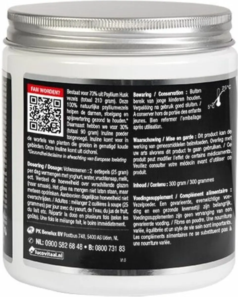 Lucovitaal Colon Regelmatige Stoelgang Darmfloramiddel 300g - afbeelding 4 van 6