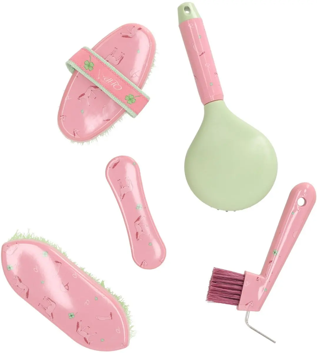 QHP Borstelset Lucky Start Pretty Pink - 5-delig - afbeelding 2 van 6