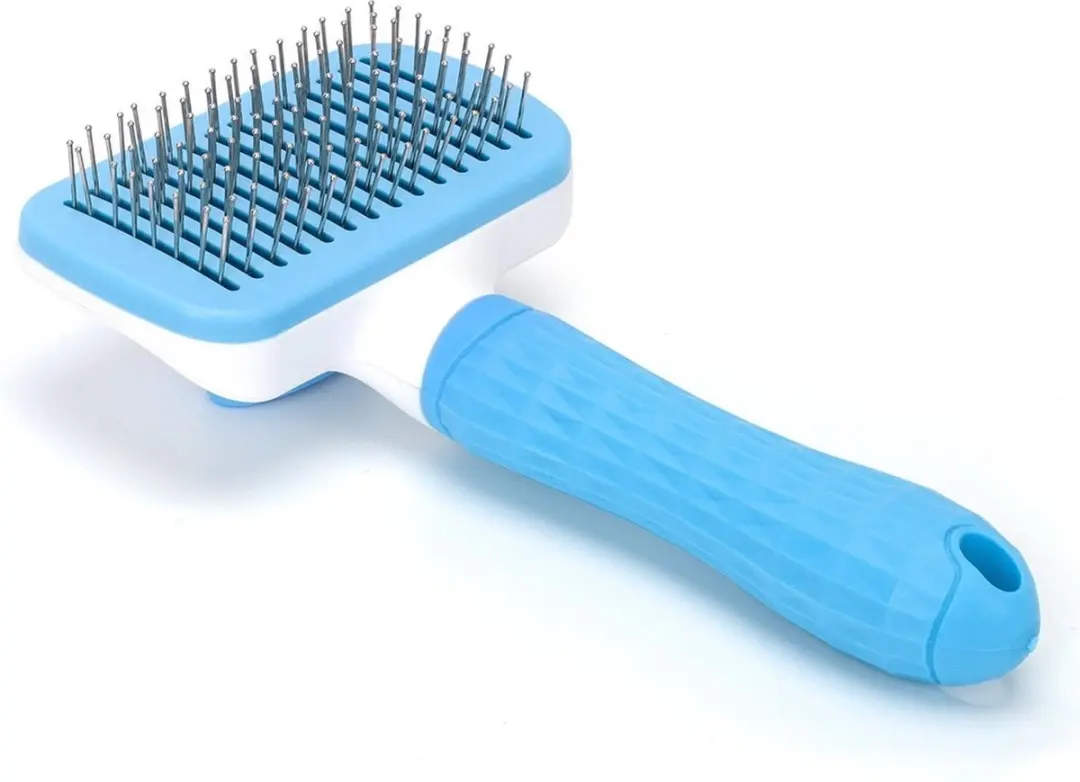 Nobleza Slickerborstel - Zelfreinigend - Blauw/Wit/Zilver