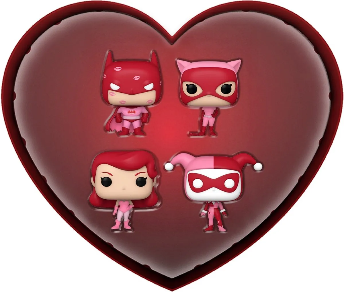 Funko Batman DC Comics Valentines Pocket POP! 4-Pack - 4 cm - Multicolours