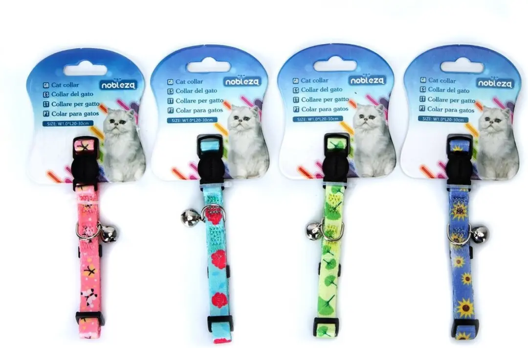Nobleza Kittenhalsband Roze Vlinders - 20-30cm