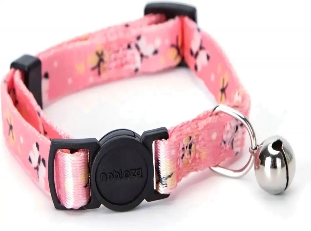 Nobleza Kittenhalsband Roze Vlinders - 20-30cm