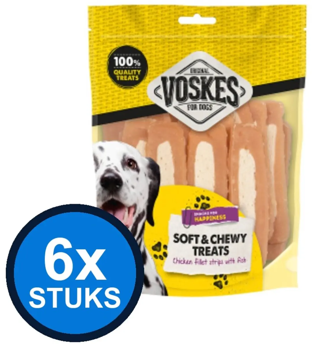6x Voskes Kipfilet Strips met Vis