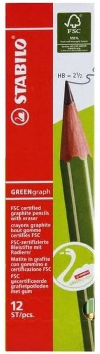 STABILO GREENgraph HB Potlood - 60 Stuks - afbeelding 2 van 5