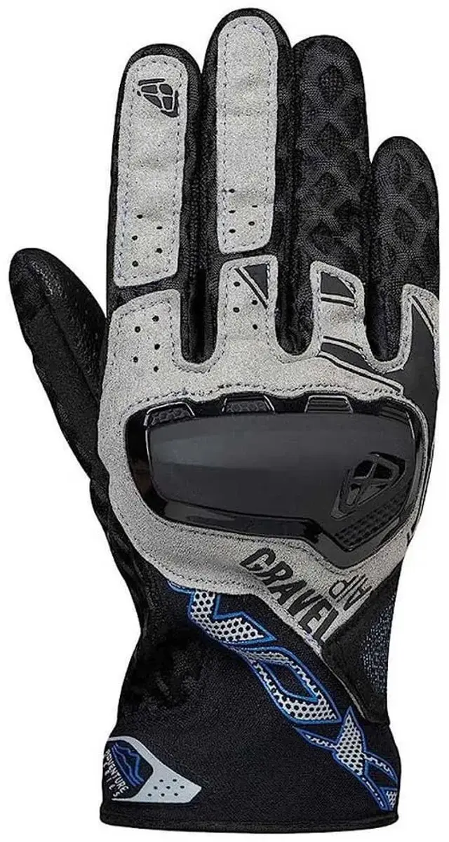 Ixon Gravel Air Black Grey Blue 1044 Motorcycle Gloves L