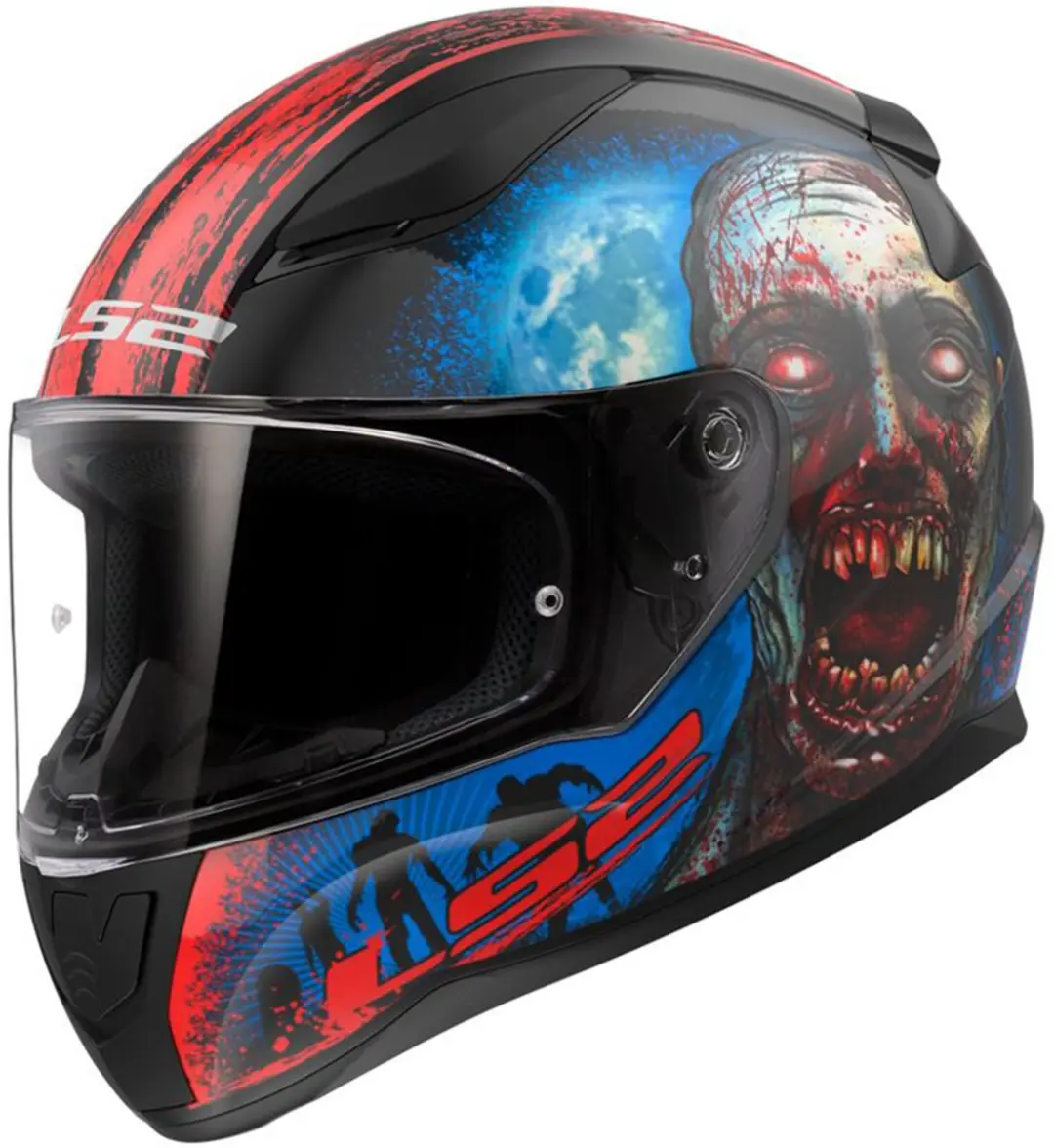 LS2 FF353 Rapid II Zombie Zwart Rood 06 Integraalhelm
