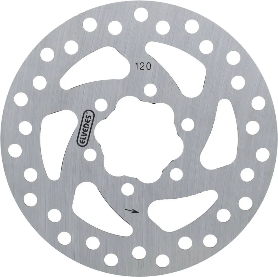 Elvedes BMX RVS Remschijf Ø120mm - 6 Boutjes - Silver - afbeelding 3 van 3