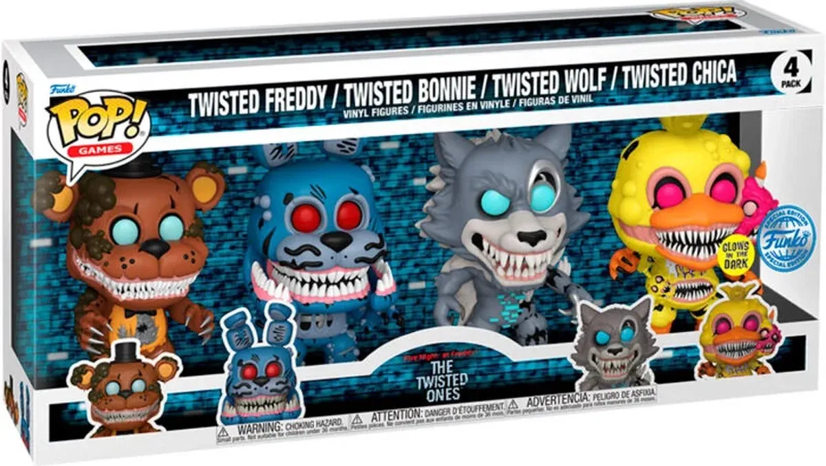 Funko Pop! Five Nights at Freddy's The Twisted Ones Glow-in-the-Dark 4-Pack - MPN 82507