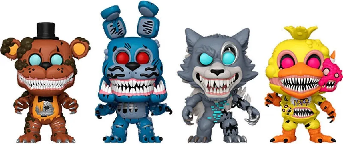 Funko Pop! Five Nights at Freddy's The Twisted Ones Glow-in-the-Dark 4-Pack - MPN 82507