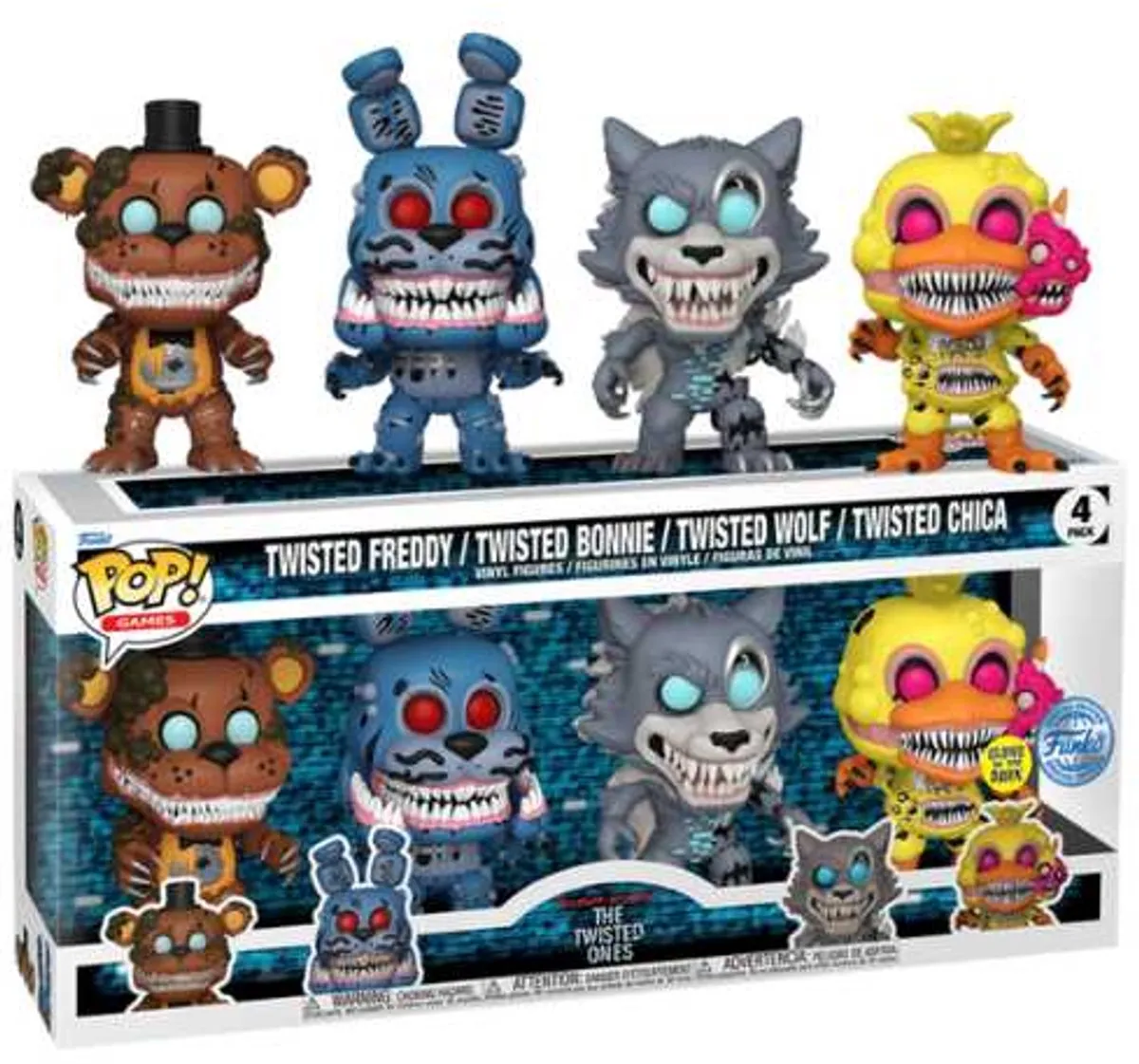 Funko Pop! Five Nights at Freddy's The Twisted Ones Glow-in-the-Dark 4-Pack