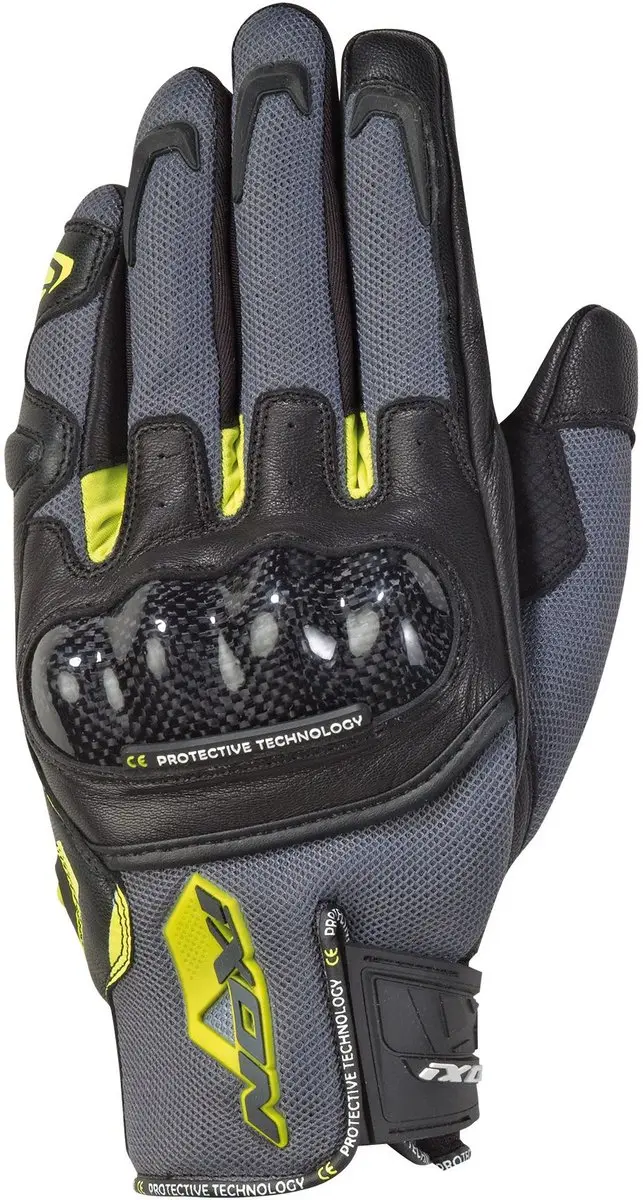 MOTOBLOUZ Motor Handschoenen RS RISE LUCHT Mannen XXL Zomer Grijs/Zwart/Roodgeel