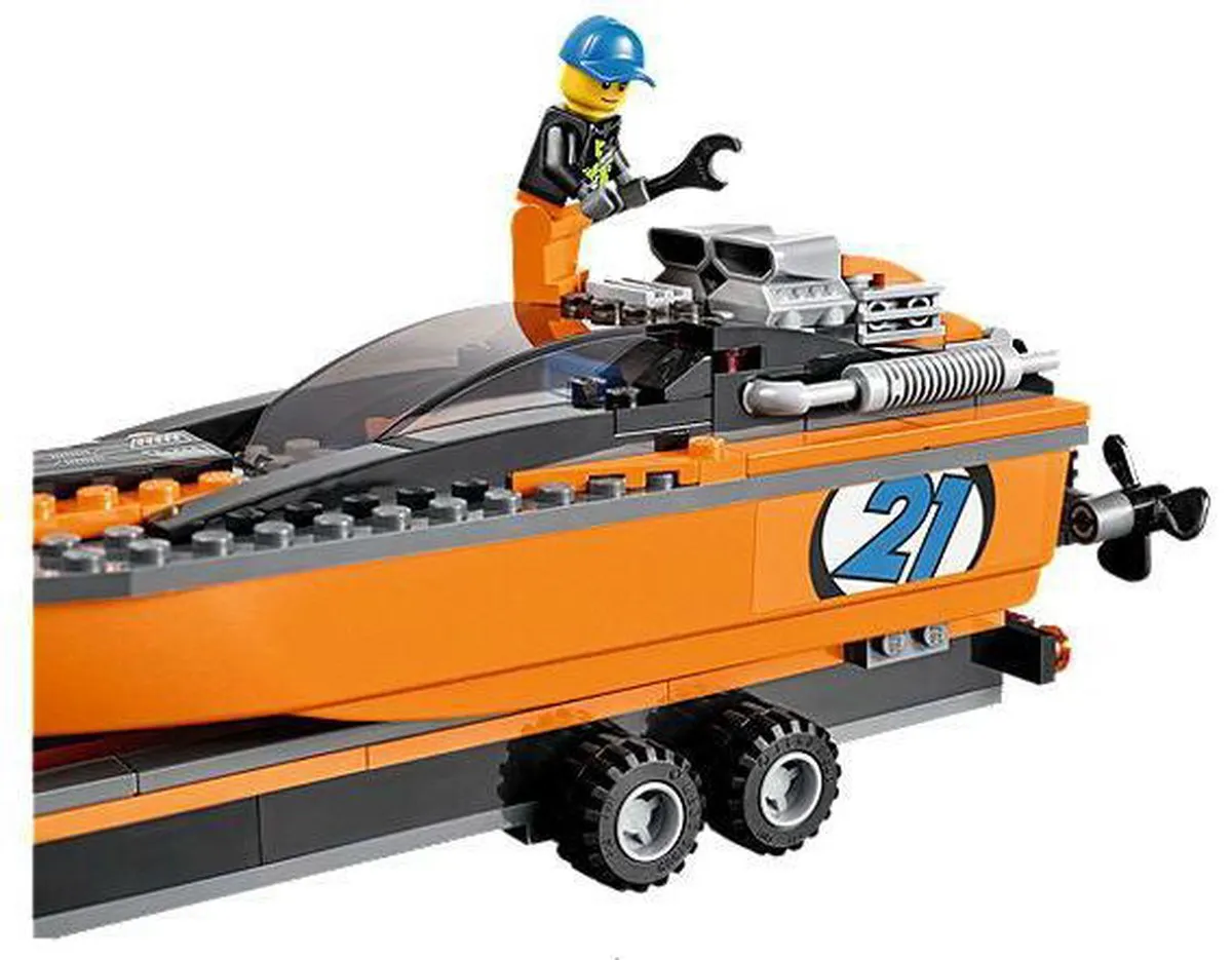 LEGO City 4x4 Met Speedboot 60085 - 301 Stukken - Oranje/Zwart