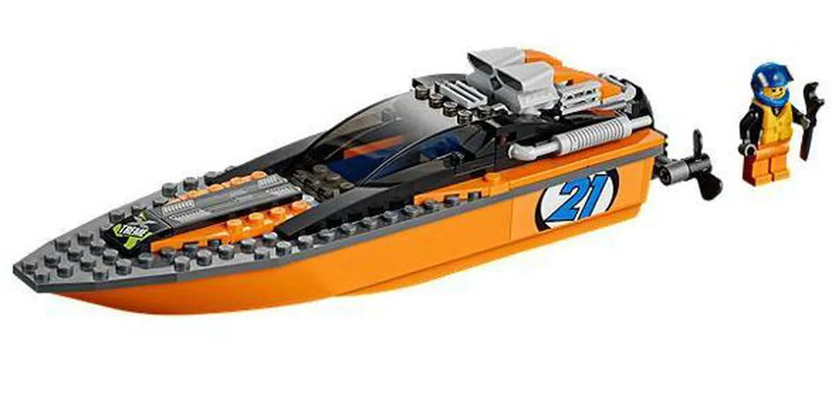 LEGO City 4x4 Met Speedboot 60085 - 301 Stukken - Oranje/Zwart - afbeelding 6 van 6