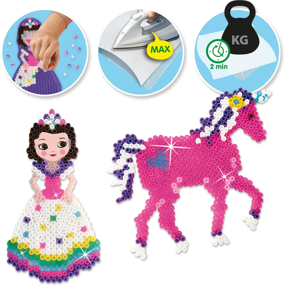 SES Creative Beedz Unicorns & Prinsessen Strijkkralen - 2100 Stuks