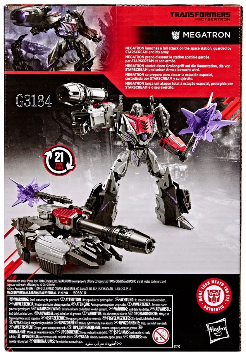 Hasbro Transformers Studio Series Voyager Megatron HASG1790 - Action Figuur - 16cm - Multi