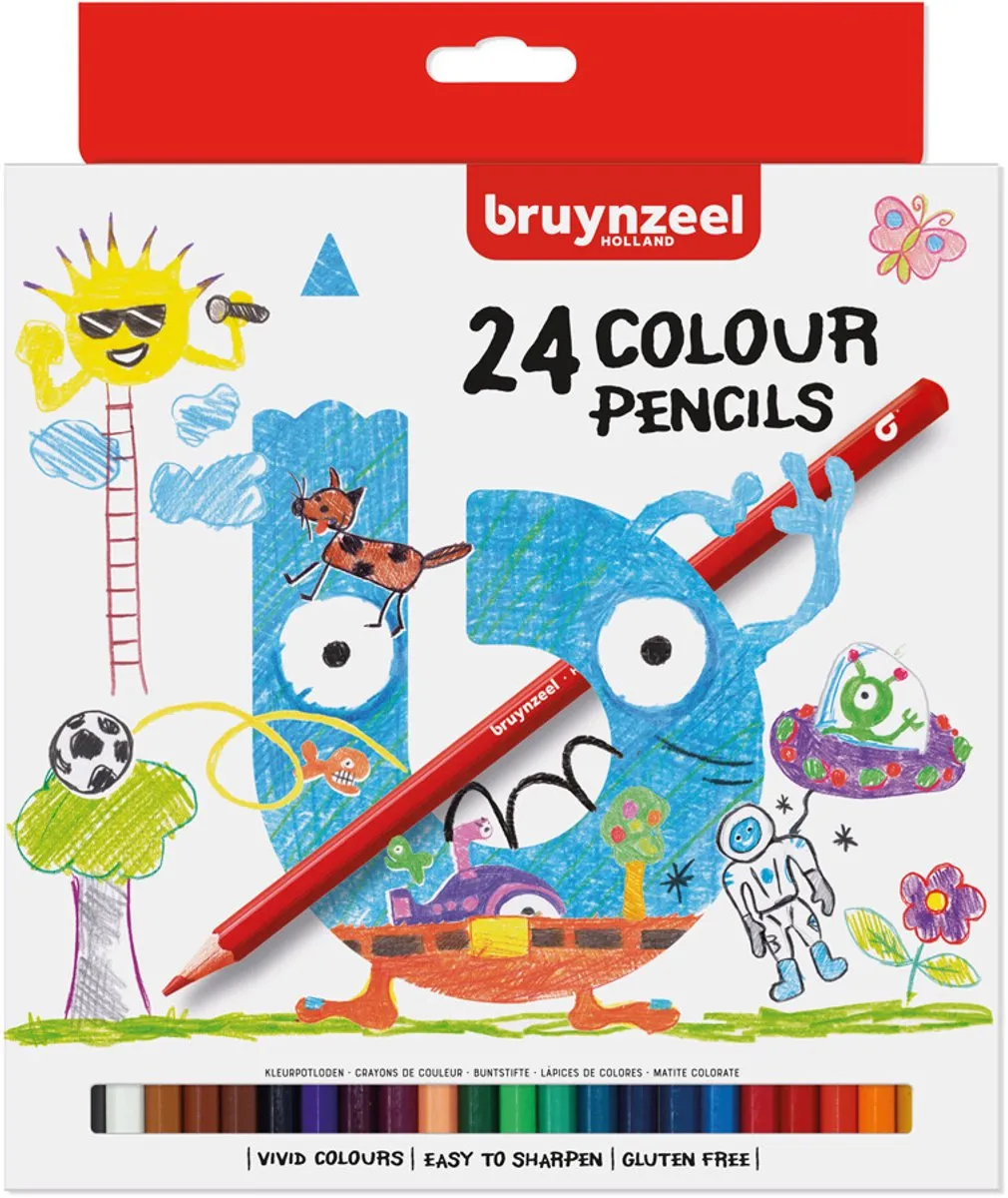 BRUYNZEEL Kids Kleurpotloden - 24 Stuks