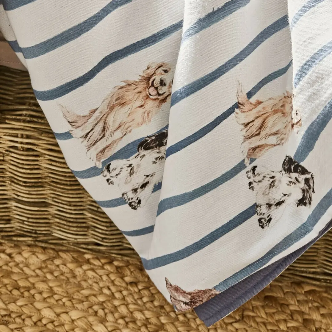 Loberon Plaid voor Honden Schnuffel - Crème/Blauw